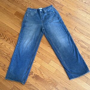 rag & bone Wide-Leg Sweatpant Jeans in Small/P Blue Wash